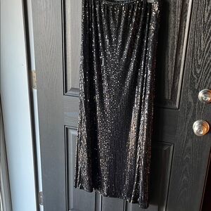 Old Navy Black Sequin Maxi Skirt